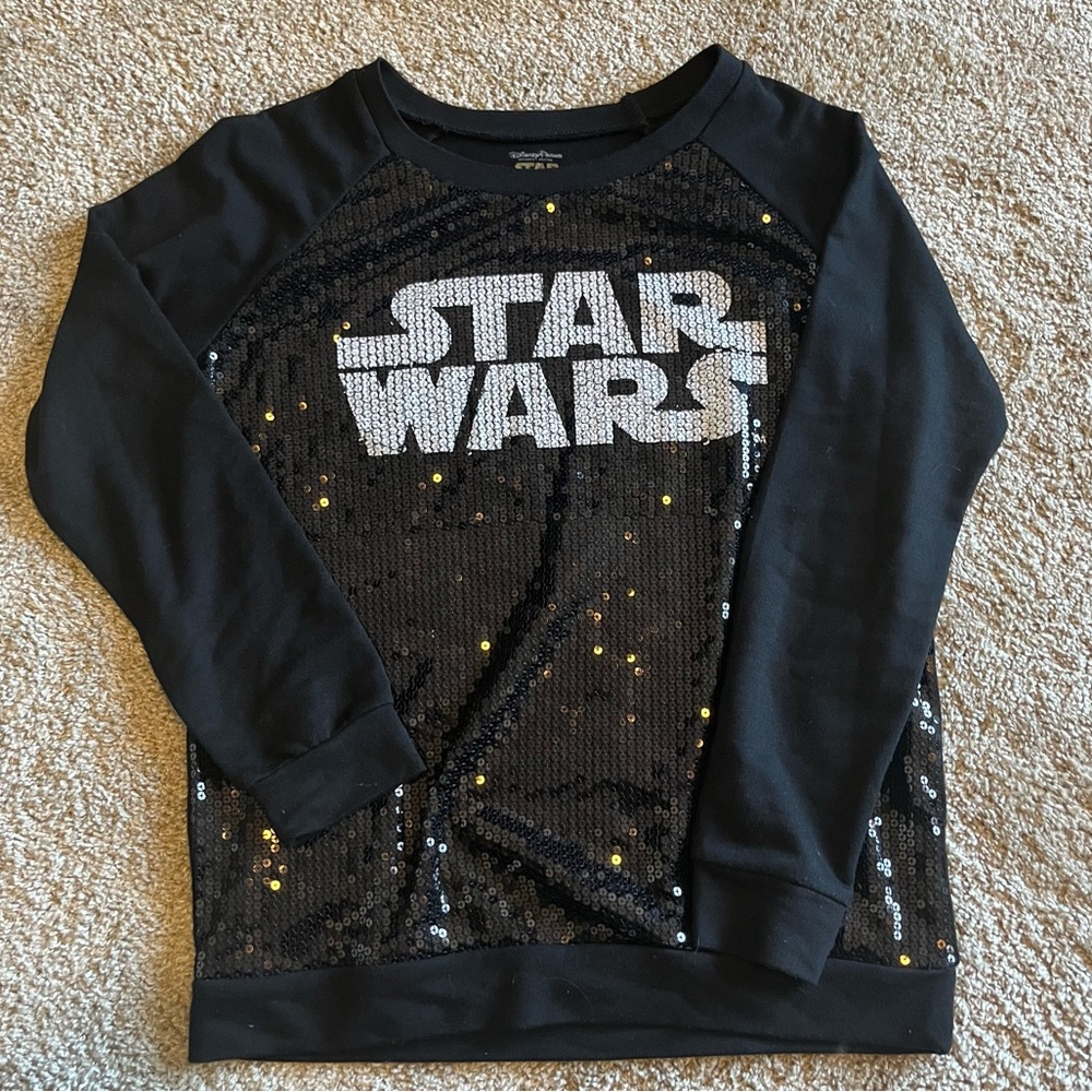 Star Wars Disney parks sequined long sleeve shirt